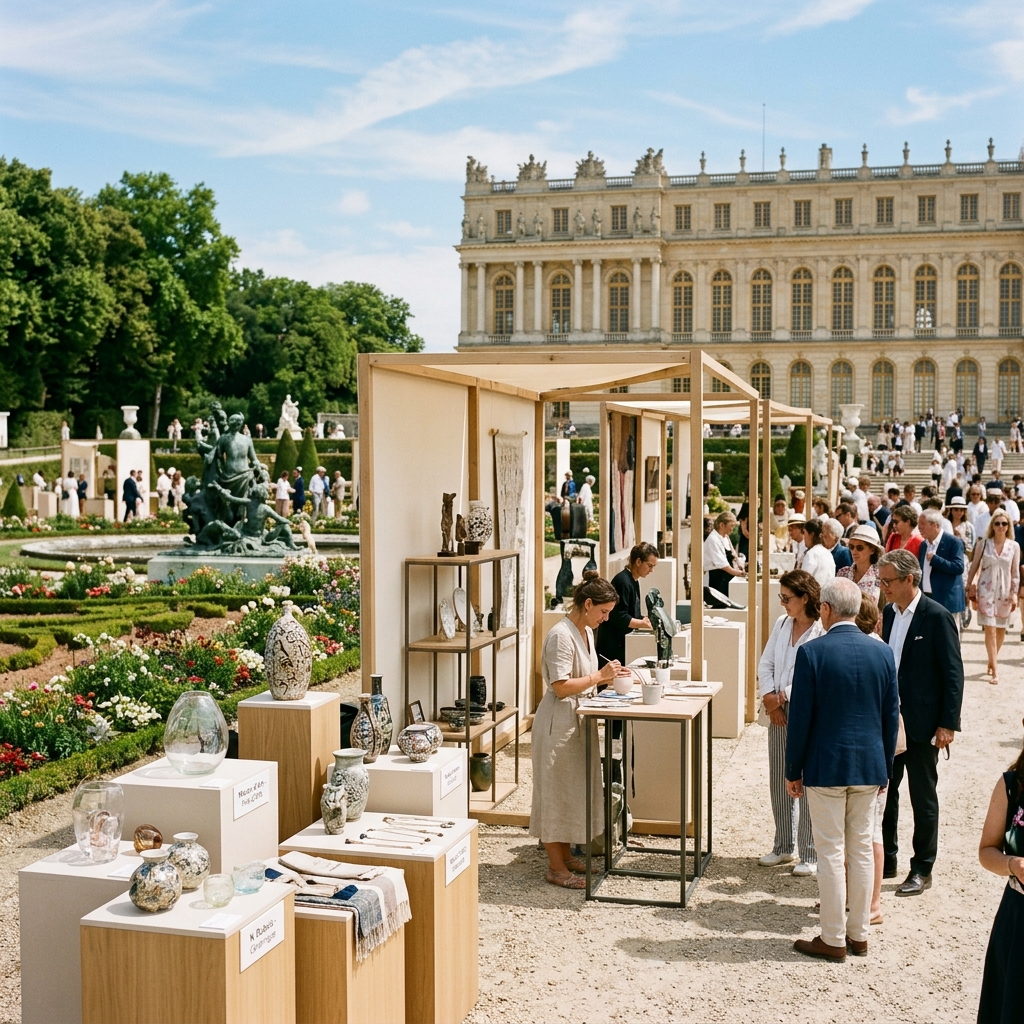 Ephemeral exhibition in the gardens of the Palace of Versailles